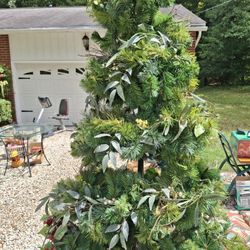 7ft Prelit ChristmasTree, Pulls Apart Into 2 Sections