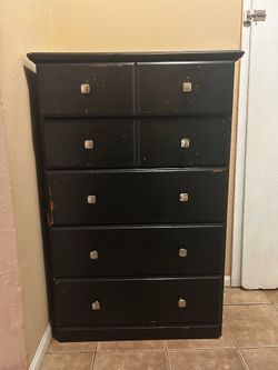 6 Drawer Black Dresser