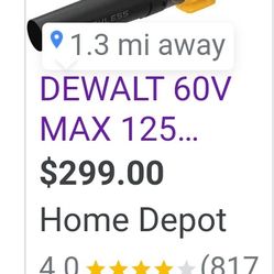 DeWalt Leaf Blower W/Battery Oack