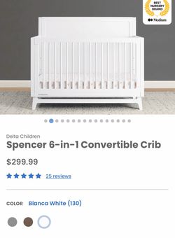 New 6-in-1 Spencer Convertible Crib/ White crib