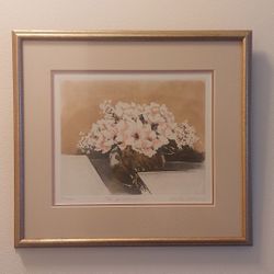 Framed Signed Art Annapia Antonini " les pivoines" May 16×15" 