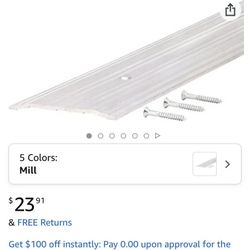 Aluminum Door threshold 36 x 4 inches low profile
