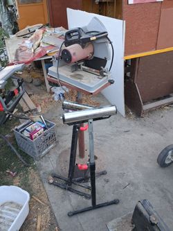 Chop saw and roller stands