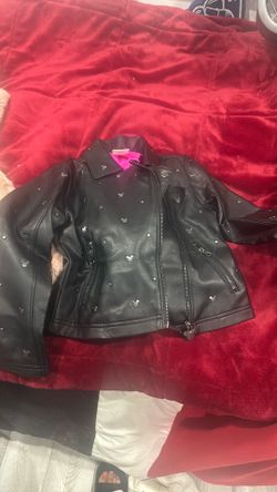 Disney girls 5/6 size jacket leather