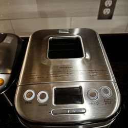 Cuisinart Bread Maker Machine, Stainless Steel Automatic Bread Machine with 12 Menu Options, 3 Loaf Sizes up to 2 Lb., 3 Crust Colors, Removable Nonst