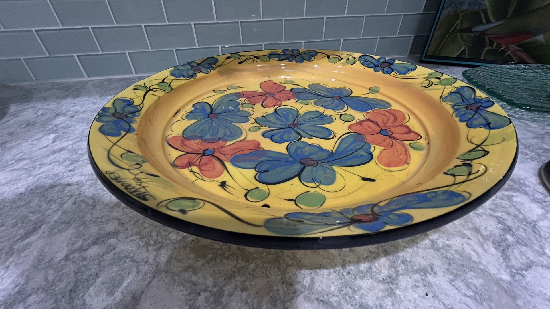 Beautiful Floral Ceramic Platter