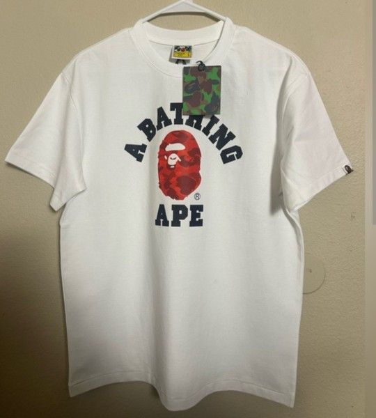 Bape X Red White Size Medium BRAND NEW