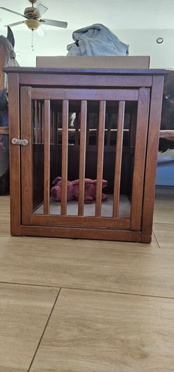 Wooden Dog Crate Furniture end table