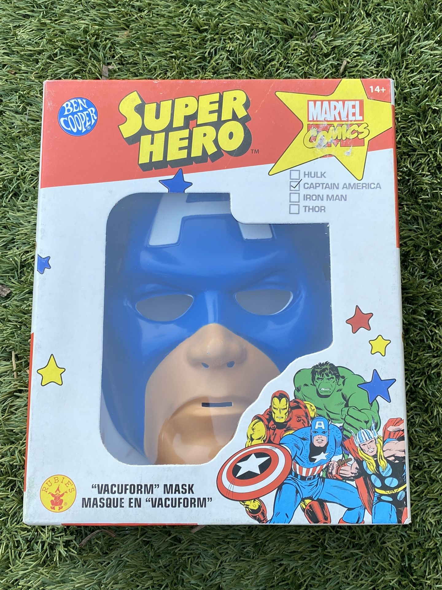 Captain America Ben Cooper Mask Marvel Fancy Dress Halloween Costume Accessory