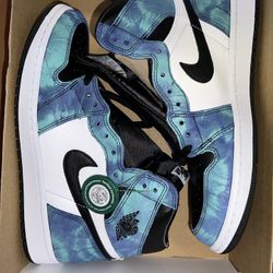 Size 9.5 Men Or 11 Women- Jordan 1 Tie Dye 