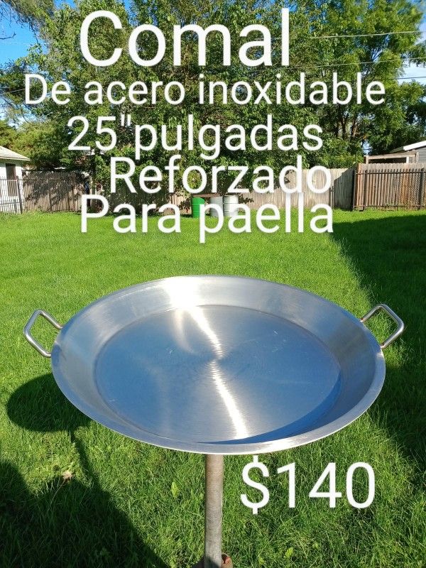 Comal De Acero Inoxidable De 25 Pulgadas