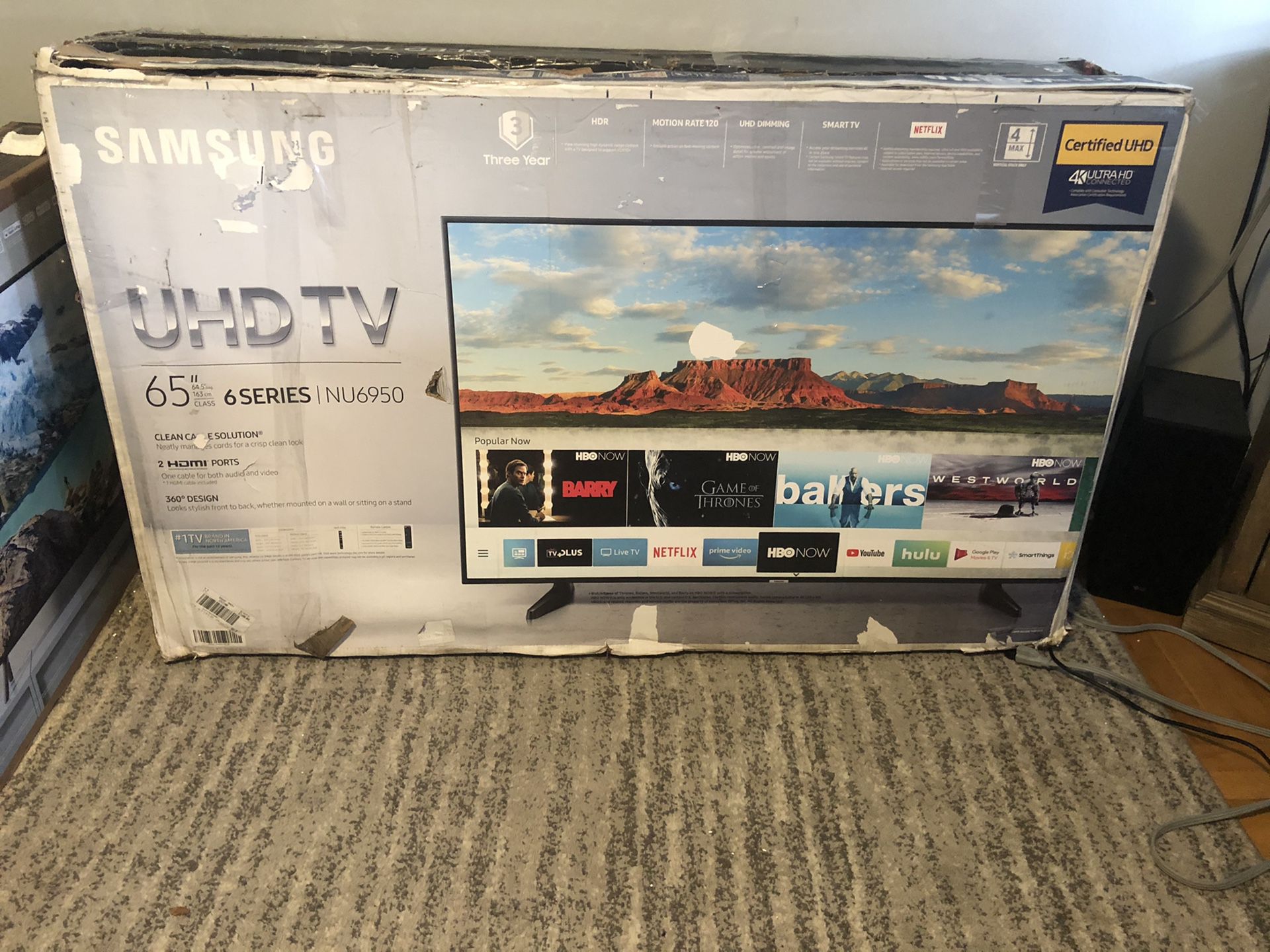 65” Samsung 4K UHD Smart TV (Rough box)