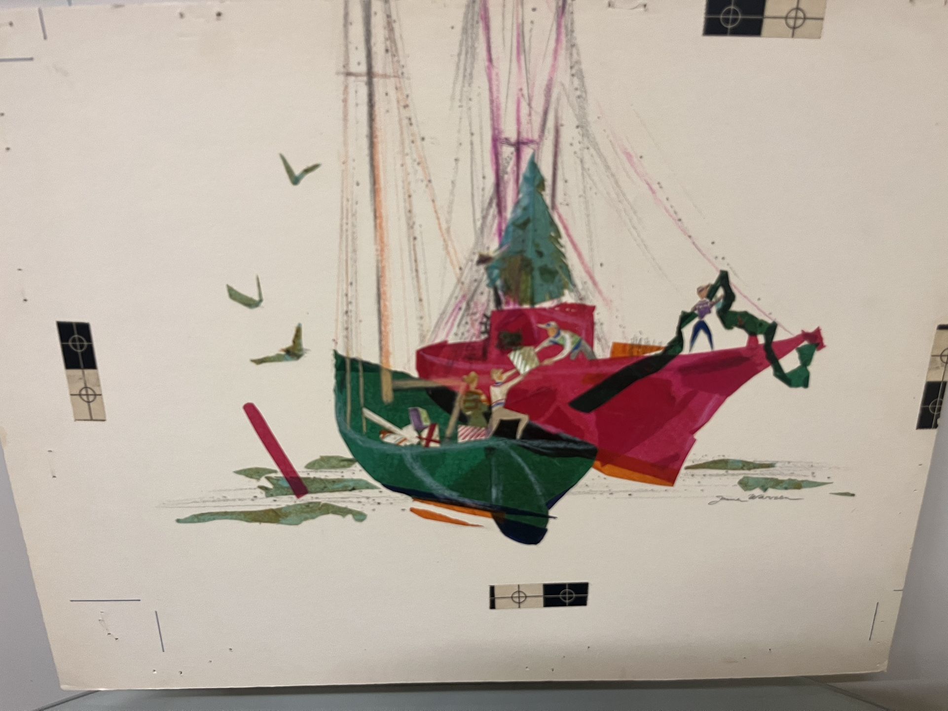 Vintage Original Christmas Paintings By James Warren