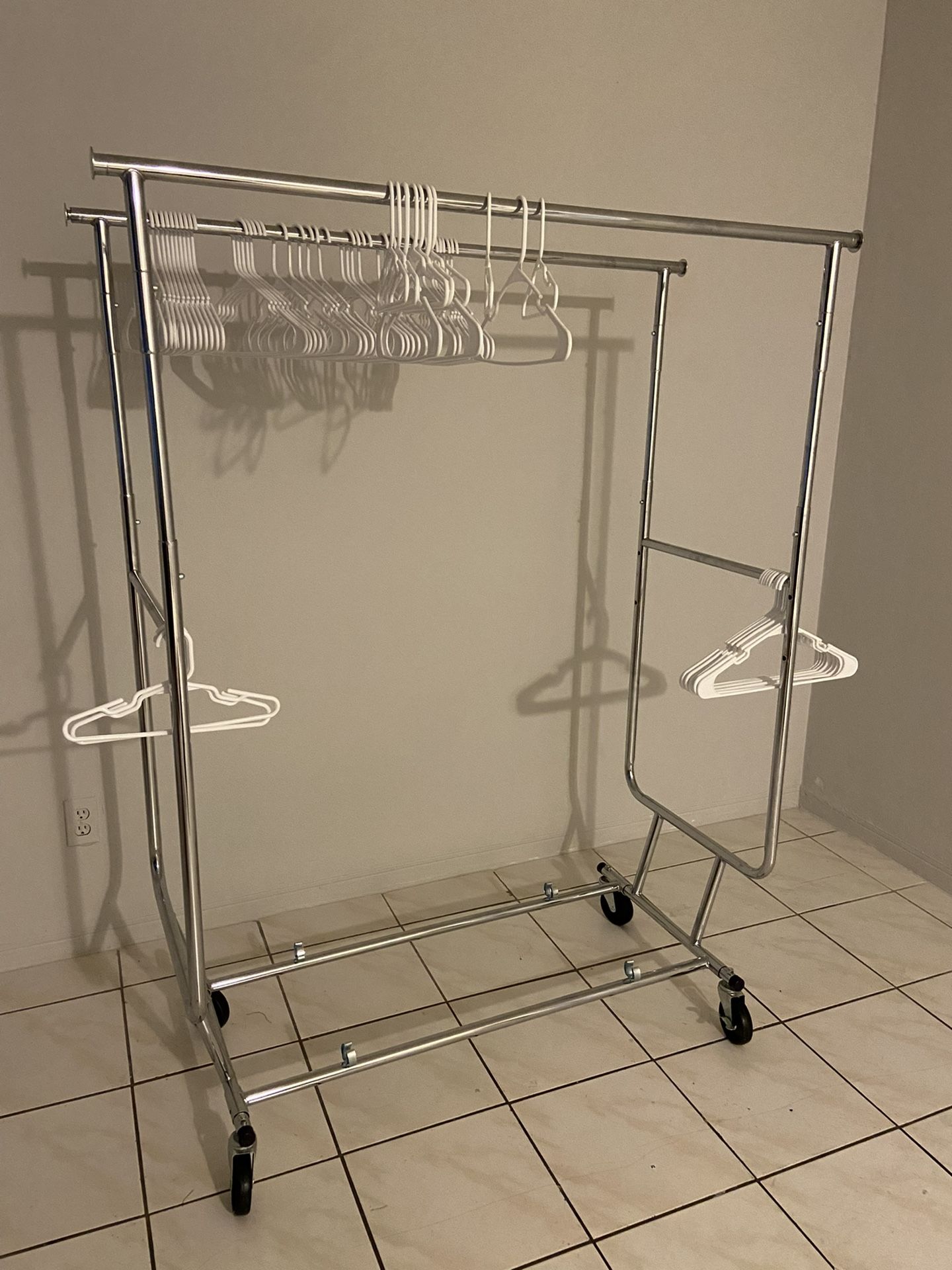 Double Rod Clothing Hanger Rack 