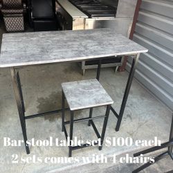 Bar Stool Table and Chair