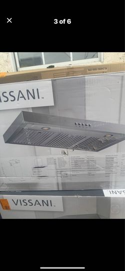 Vissani Lora 30 in. 350 CFM Convertible T-Shape Wall Mount Range Hood in Stainless Steel with Charcoal Filters and LED Lighting