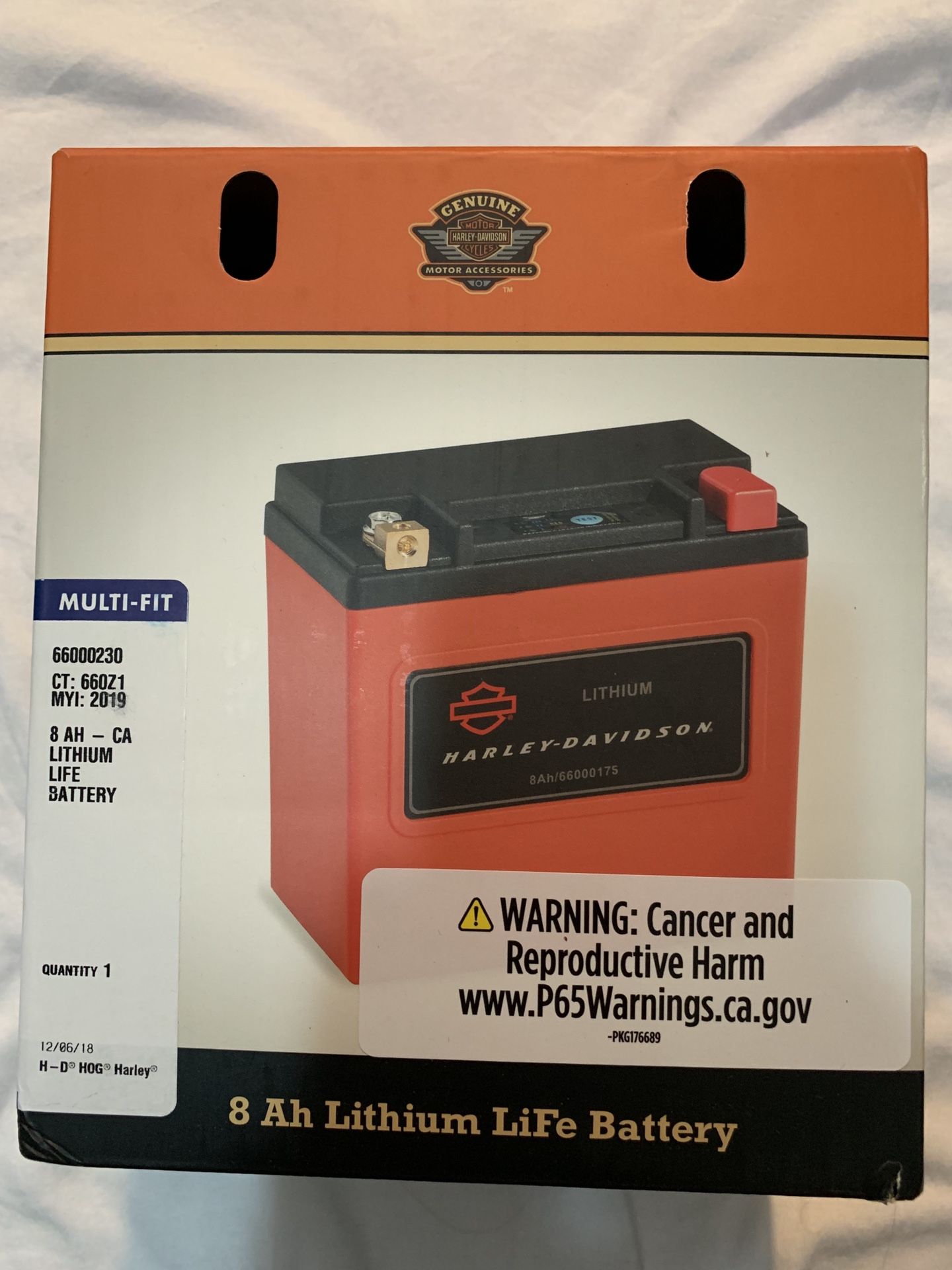 8Ah Lithium Life Battery ハーレー純正 Lithium LiFe 8Ah Battery 66000303 | Harley-Davidson USA
