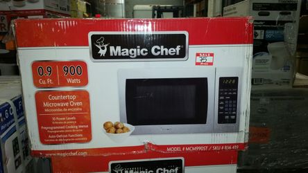 Magic chef stainless steel microwave 0.9 cu ft 900 watts