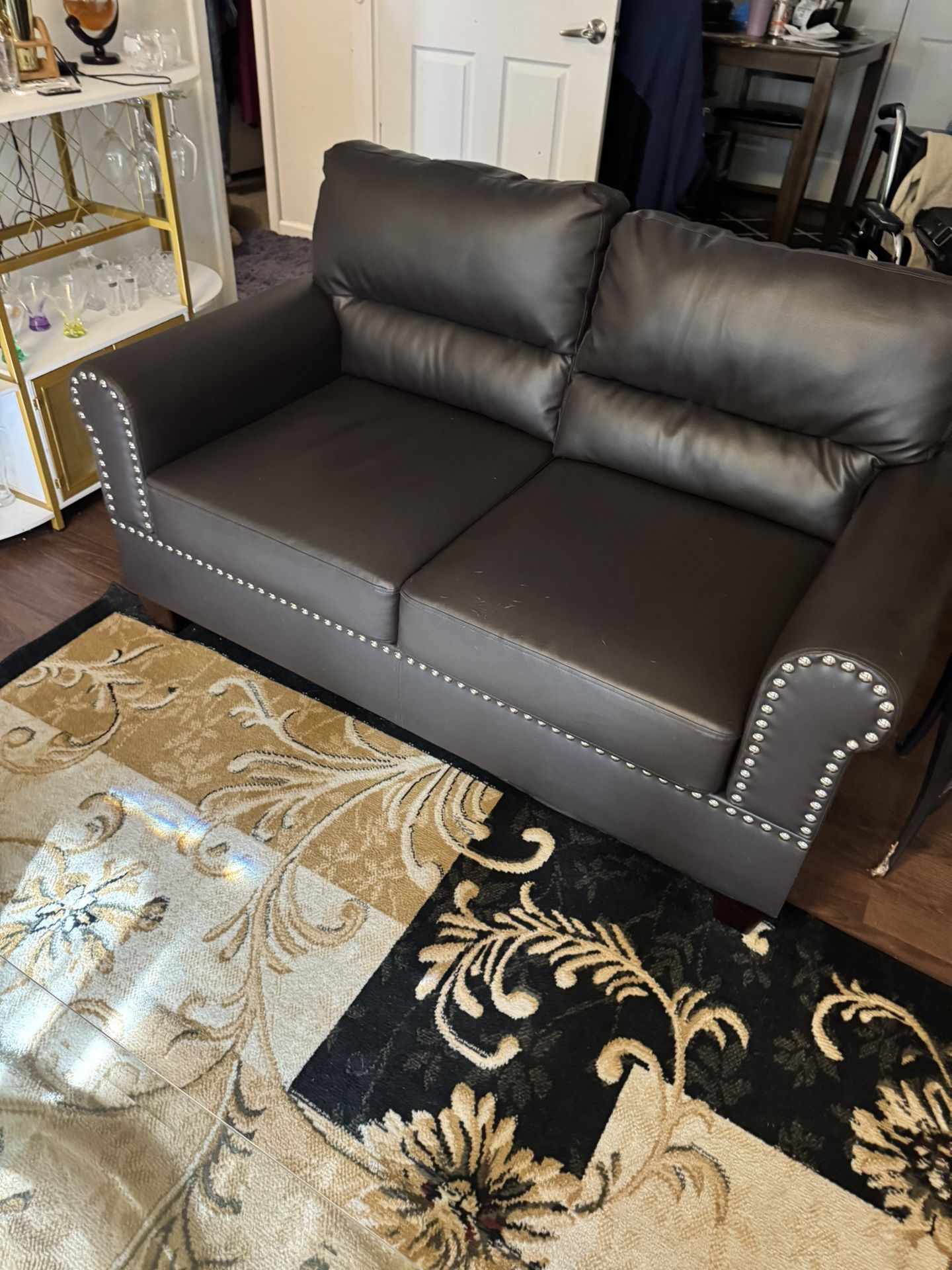 Will Take $600 For The Set Must Go Today Like New Bonded Leather Sofa And Love Seat