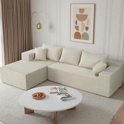 Beige Couch(Corduroy Fabric)