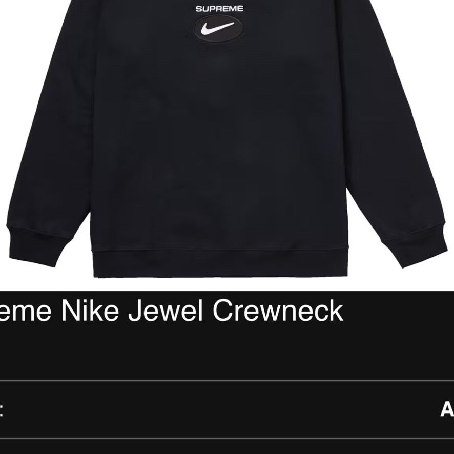 Nike Supreme Jewel Crewneck Size Small for Sale in Windsor Hills, CA -  OfferUp