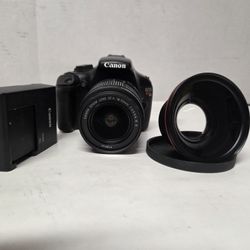 Canon  Eos Rebel  T3 DSLR  Camera W/ EFS 18-55mm  Macro  W/ Super Macro  Lens 