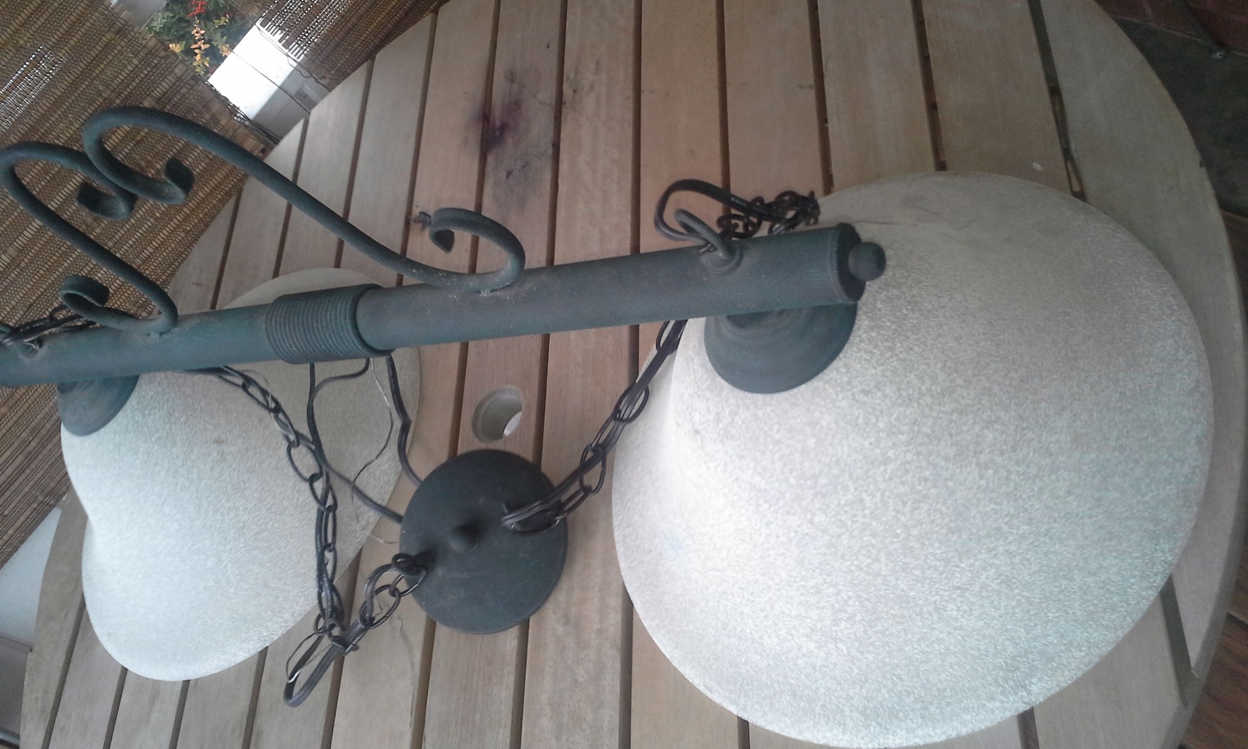 Light fixture hanging 2 globes