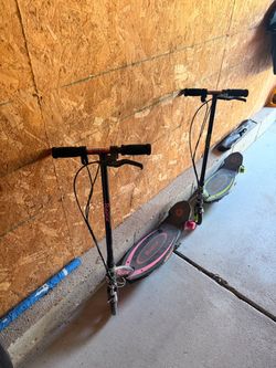 2 Razor E90 Electric Scooters