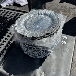 Silver charger plates