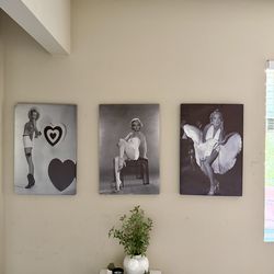 3pc Bundle Marilyn Monroe Canvas Art