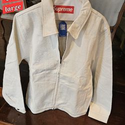 Market Studio Denim Jacket White. 👀Pls. Read Description Below For Location ⤵️