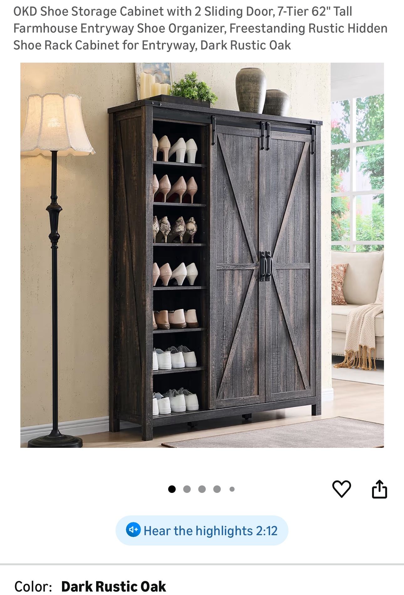 2x’s Shoe Shelf Cabinet