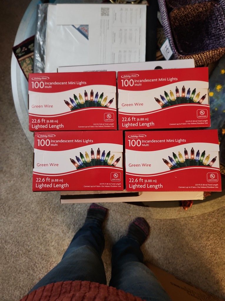 NIB Mimi String Lights 4 Boxes All Multi Color