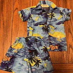 Toddler Hawaiian Shirt And Shorts Set