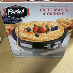 BNB 12 “ Electric Non-Stick  Crepe Maker & Griddle 