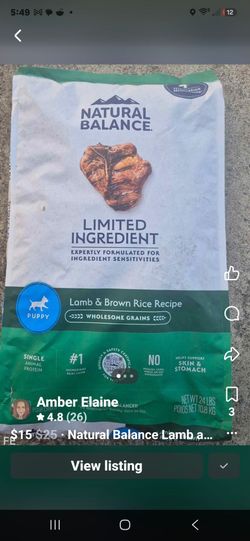 Natural Balance Limited Ingredient Puppy Food 24lb