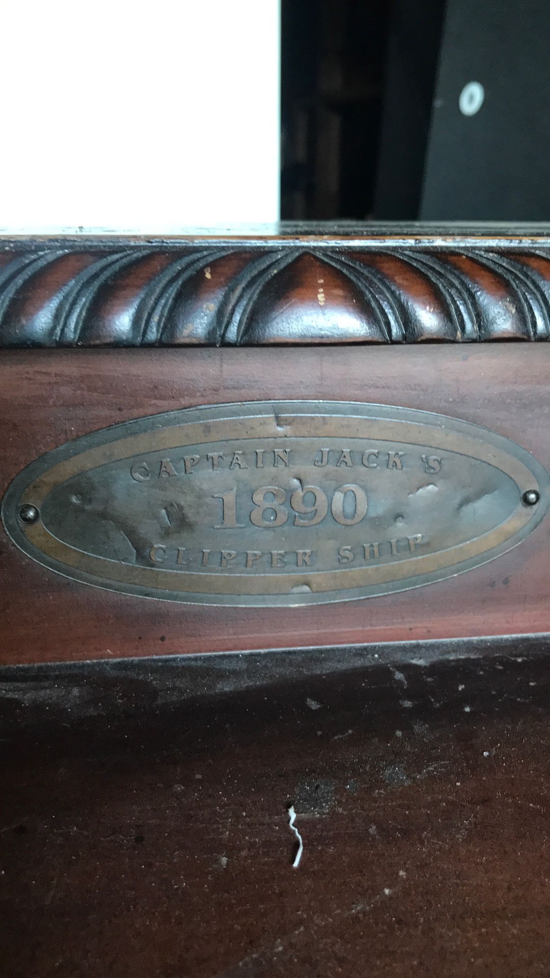 1890 Captain Jacks Clipper Ship Writing Desk