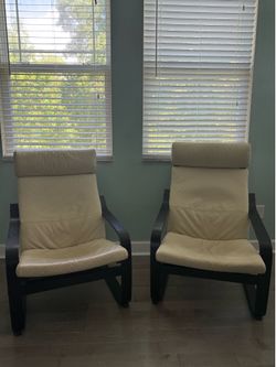 Leather Armchairs IKEA POANG