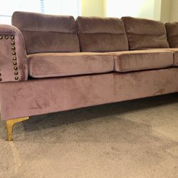 Mauve Pink Sectional $650 OBO