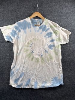 Tie Dye T Shirt Adult Large Blue Green Graphic Tee