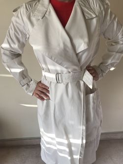 Calvin Klein white long coat S