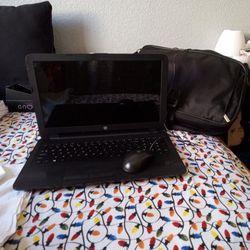HP Laptop With Mouse And Bag Well Taken Care of