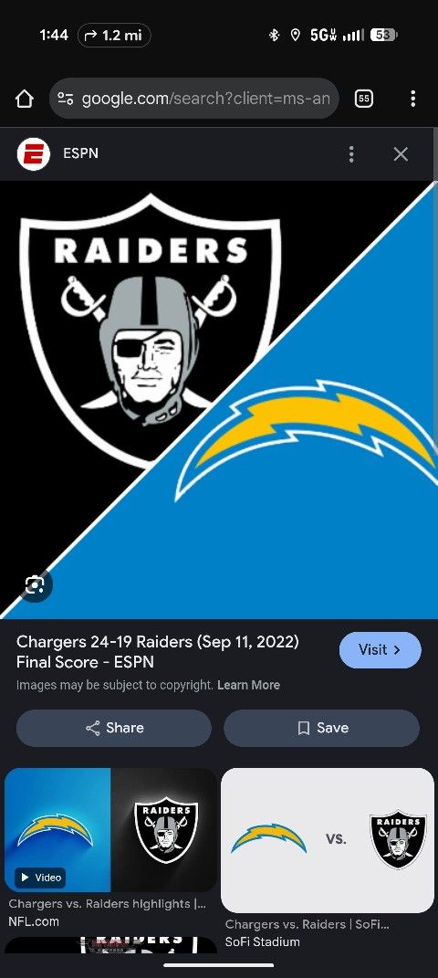 Raiders Vs Chargers