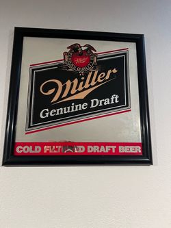 Miller Genuine Draft Mirrored Sign