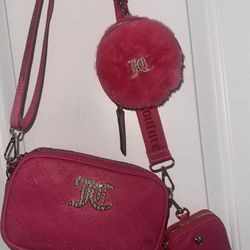 juicy couture purse with coin purse and mini wallet
