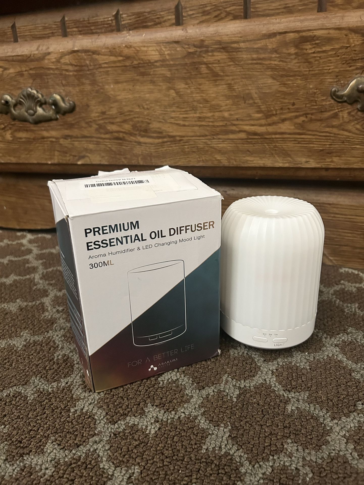 300ML Essential Oil Diffuser – Quiet, Stylish & Perfect for Home/Office