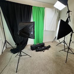 Full Studio Lighting and Backdrop Kit