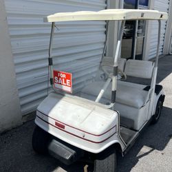 Vintage Yamaha Golf Cart! Works great! Includes charger. Some cosmetic wear but in good working condition!