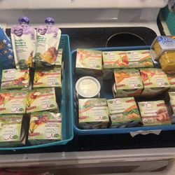 2 Boxes Assorted Baby Food 