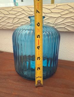 Blue glass vase